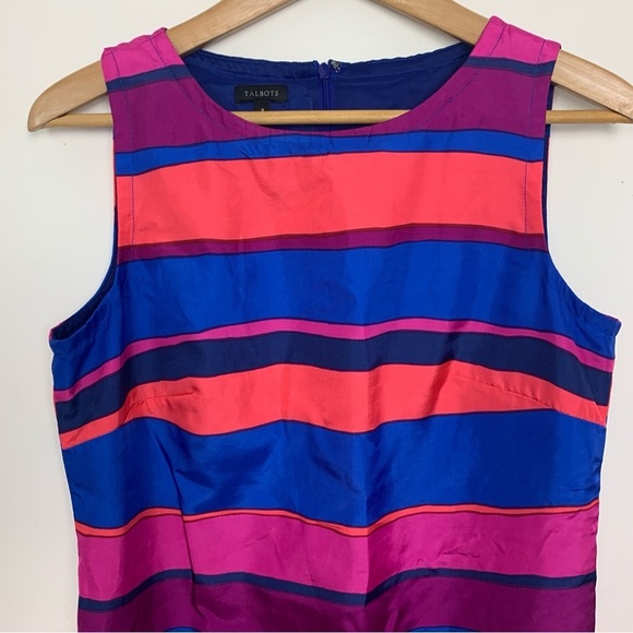 Talbots Striped Tafetta Sheath Dress - Picture 5 of 9